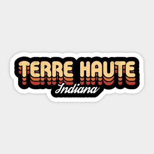 Retro Terre Haute Indiana Sticker